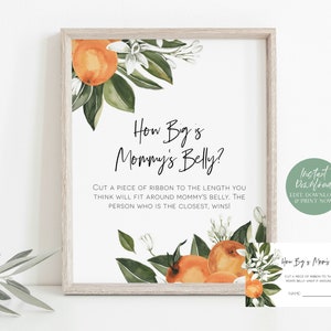 Citrus Baby Shower Game Bundle, Baby Shower Games, Orange Games Bundle, Customize Baby Shower Games, Edit with TEMPLETT, WLP-CIT 4211 image 4