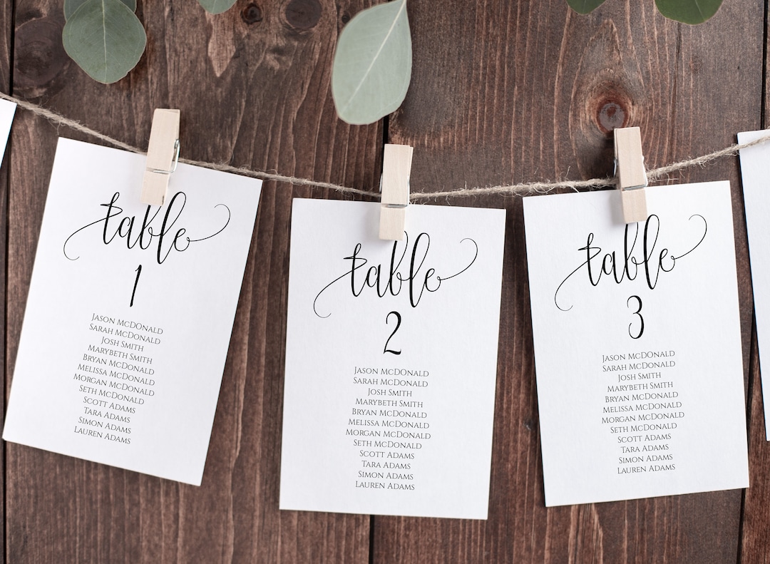 seating-chart-cards-seating-chart-wedding-printable-seating-etsy
