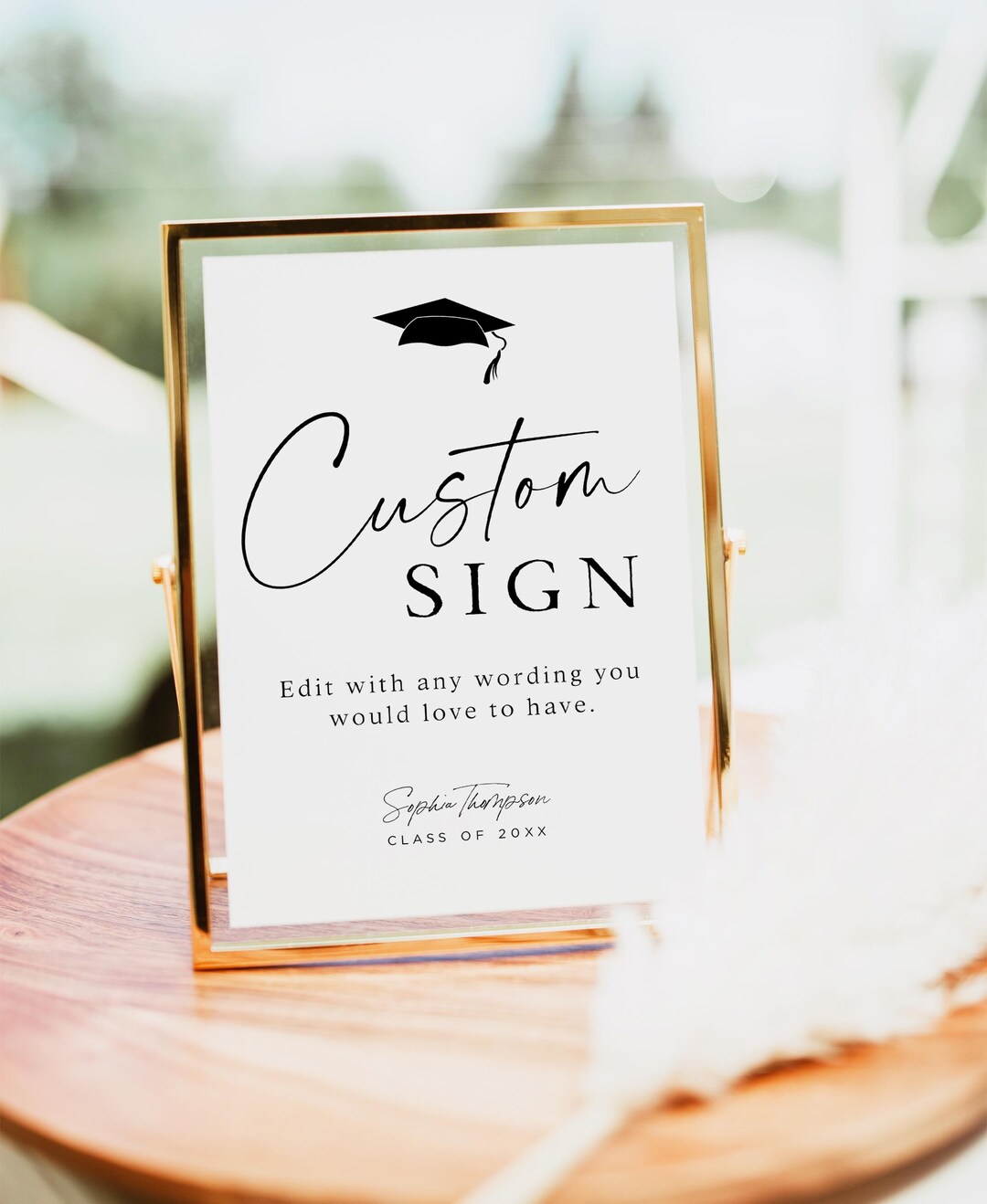 Graduation Editable Signs, Modern Custom Sign, Graduation Party, Create ...
