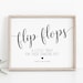 Flip Flops Wedding Sign Printable, Wedding Sign Template, Dancing Feet ...