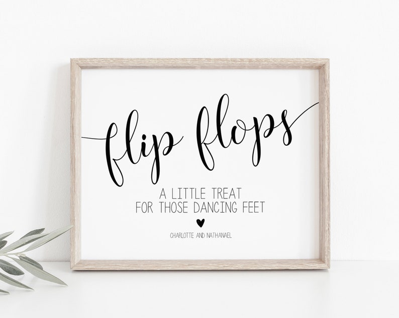 Flip Flops Wedding Sign Printable Wedding Sign Template | Etsy