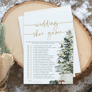 Wedding Shoe Game, Fun Couples Game, Christmas Couples Shoe Game, 100% Editable Text, Edit with TEMPLETT, WLP-GTR 6062