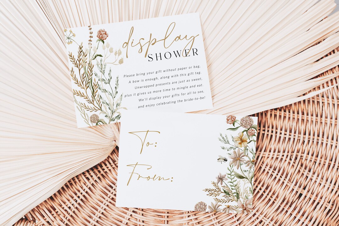 Display Shower Card, Enclosure Card Set, No Wrap Shower Insert Card ...