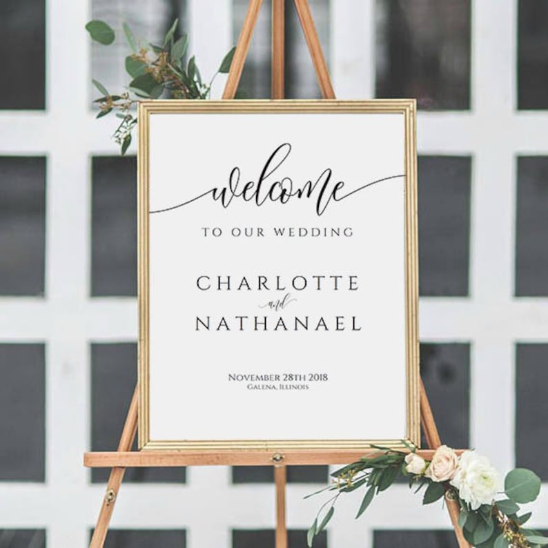 Printable Wedding Welcome Sign Welcome to our Wedding Poster - Etsy España