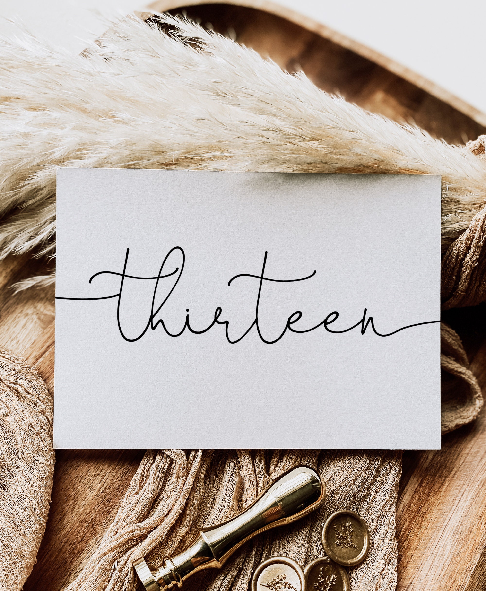 Written Wedding Table Numbers Printable, Script Table Numbers ...