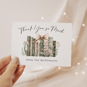 Storybook Thank you Card, Book Folded Thank you Card, A New Chapter Begins, A2 Thank You Folded Card Template, WLP-WBO 8322