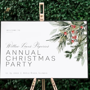 Christmas Wedding Welcome Sign, Wedding Welcome Poster, Printable Welcome Sign, Welcome sign, Holiday Welcome Sign, TEMPLETT, WLP-CMI 5892