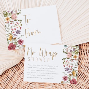 No Wrap Shower Card, Enclosure Card Set, Display Shower Insert Card ...