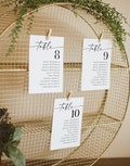 Modern Seating Chart Cards, Table Seating Chart, Wedding Seating Cards, Script Seating Cards, Edit with TEMPLETT, WLP-LIN 7108