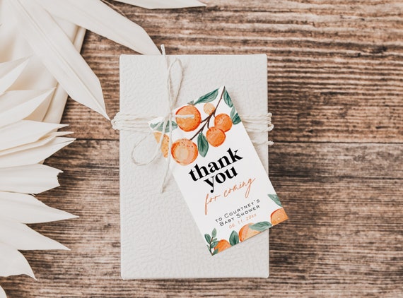 Oranges Thank You Tag, Printable Favor Tag Template, Citrus Favour Tag, Edit with TEMPLETT, Edit Yourself, WLP-ORA 5750