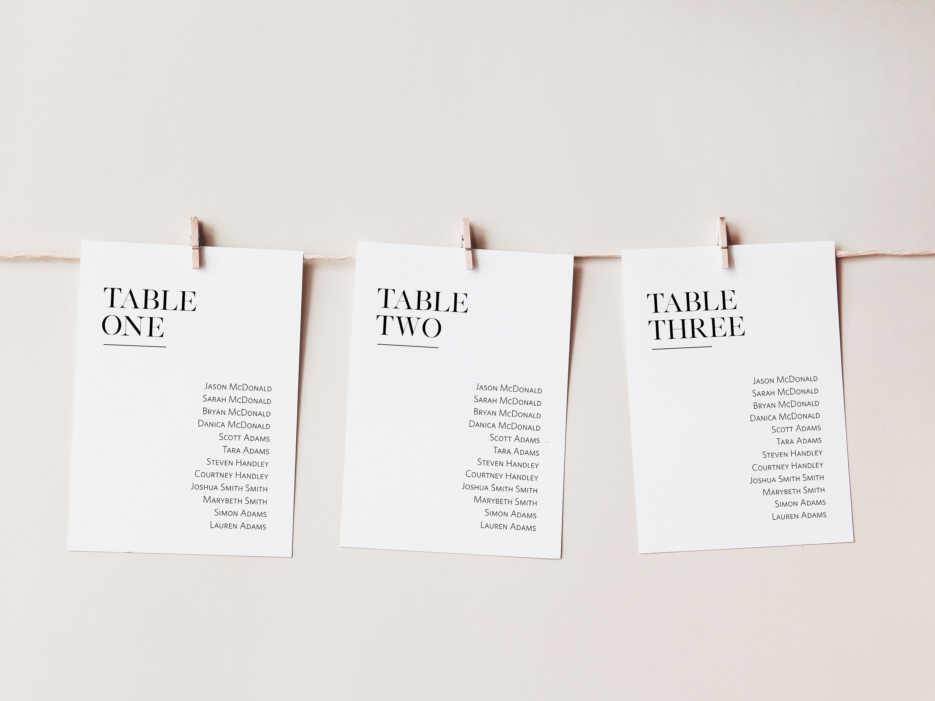 Minimalist Seating Chart Cards Seating Chart Wedding Etsy India