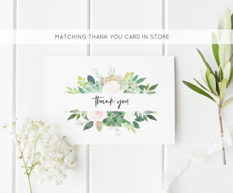 Cards and Gifts Sign Succulent Cards Sign Template Printable - Etsy