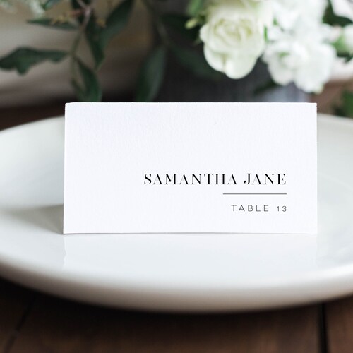Printable Place Card Template Wedding Place Cards - Etsy