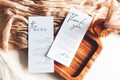 Modern Menu and Thank you Card, Wedding Menu Card, Napkin Note Thank you Card Set, Edit with TEMPLETT, WLP-SAL 5924