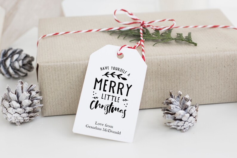 Rustic Christmas Gift Tag Template Printable Christmas Tags - Etsy