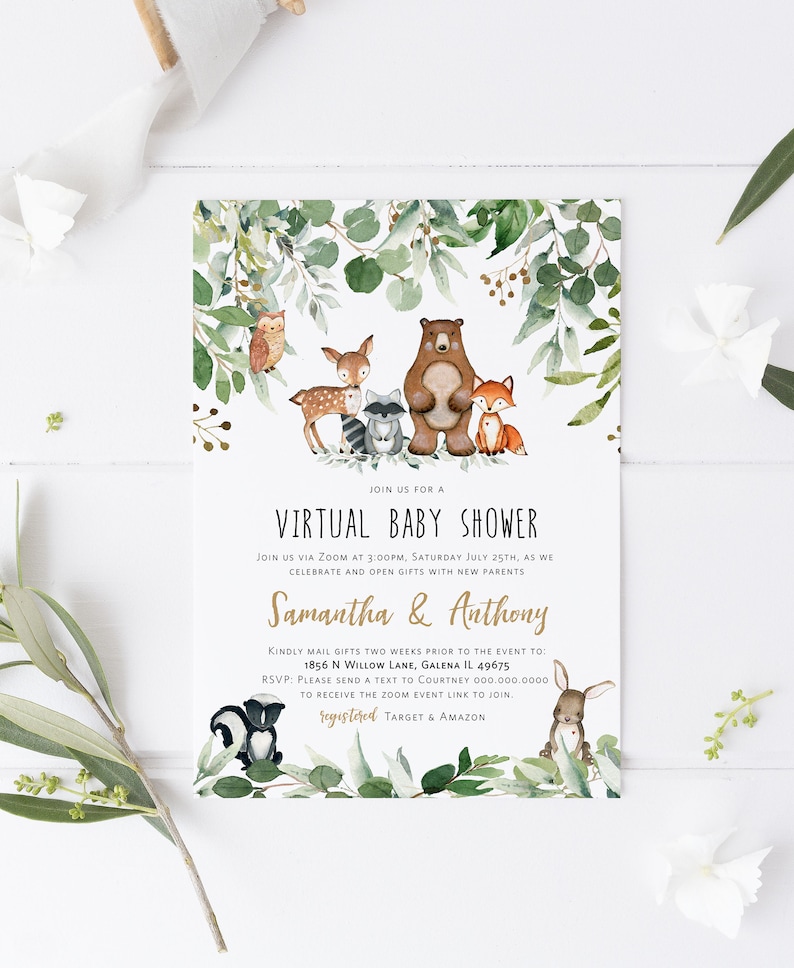 Virtual Baby Shower Invitation Social Distancing Baby Shower Etsy