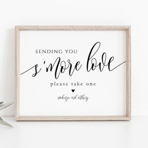 Sending you Smore Love Sign, Wedding Smores Sign, Printable Smores Sign, Winter Wedding Signs, Wedding Favor Sign, TEMPLETT, WLP-SOU 3620