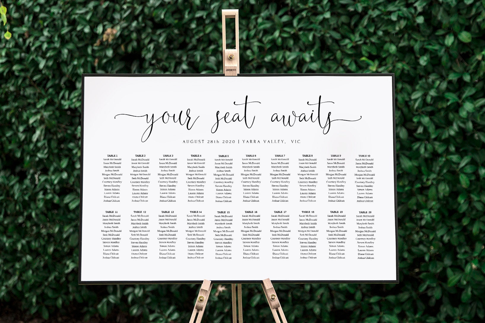 Script Seating Chart Your Seat Awaits Wedding Seating Chart Etsy