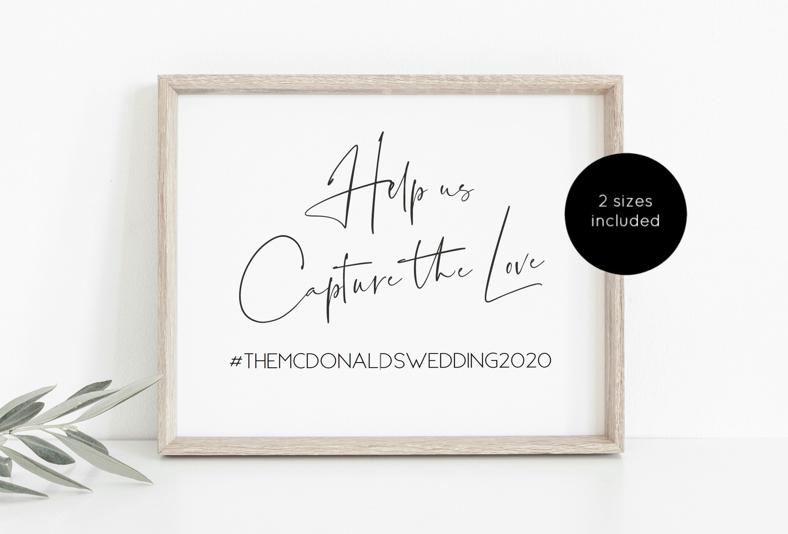 Help Us Capture the Love Sign, Modern Wedding Sign Template, Wedding ...