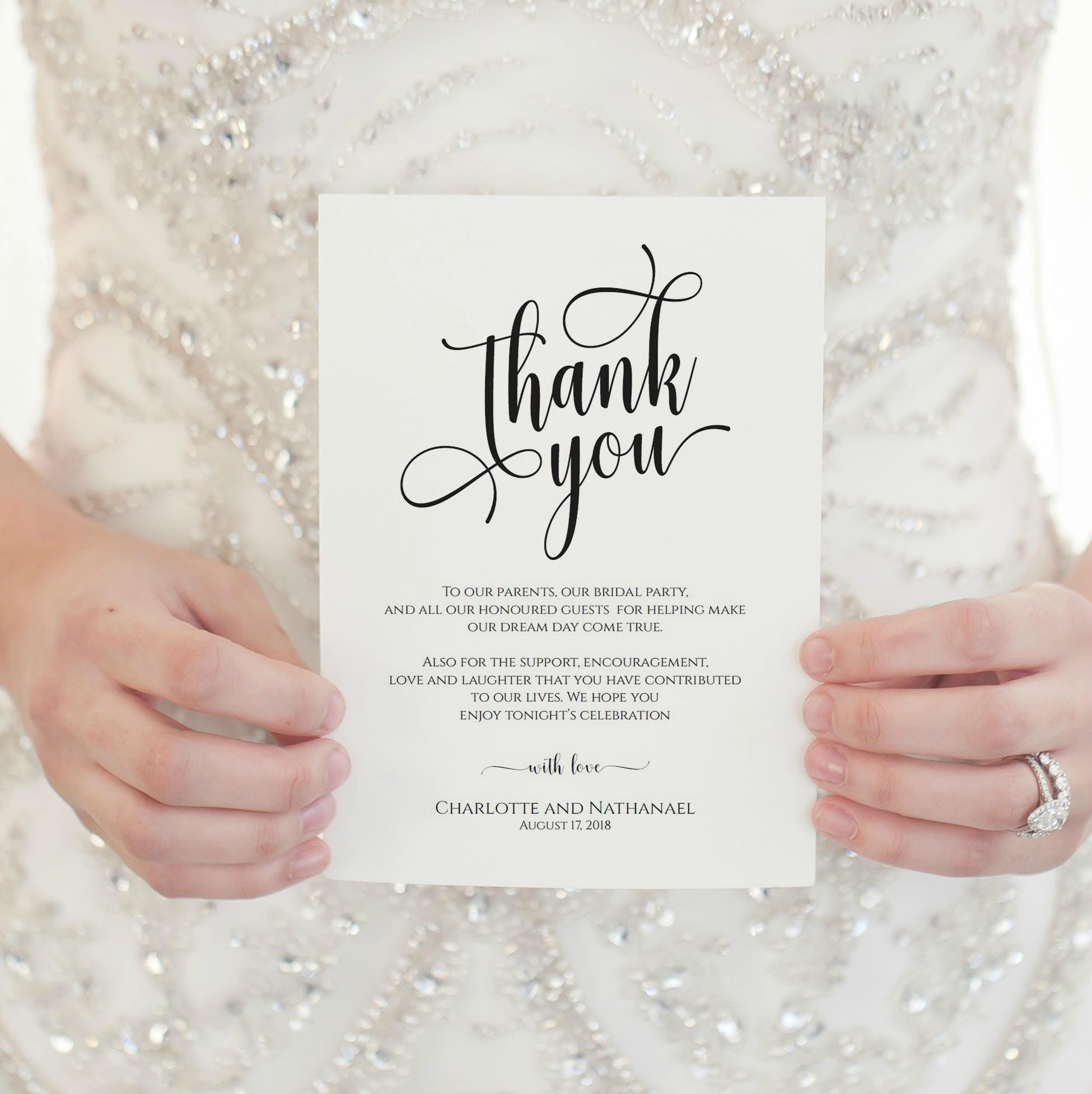 Thank You Note Cards Template