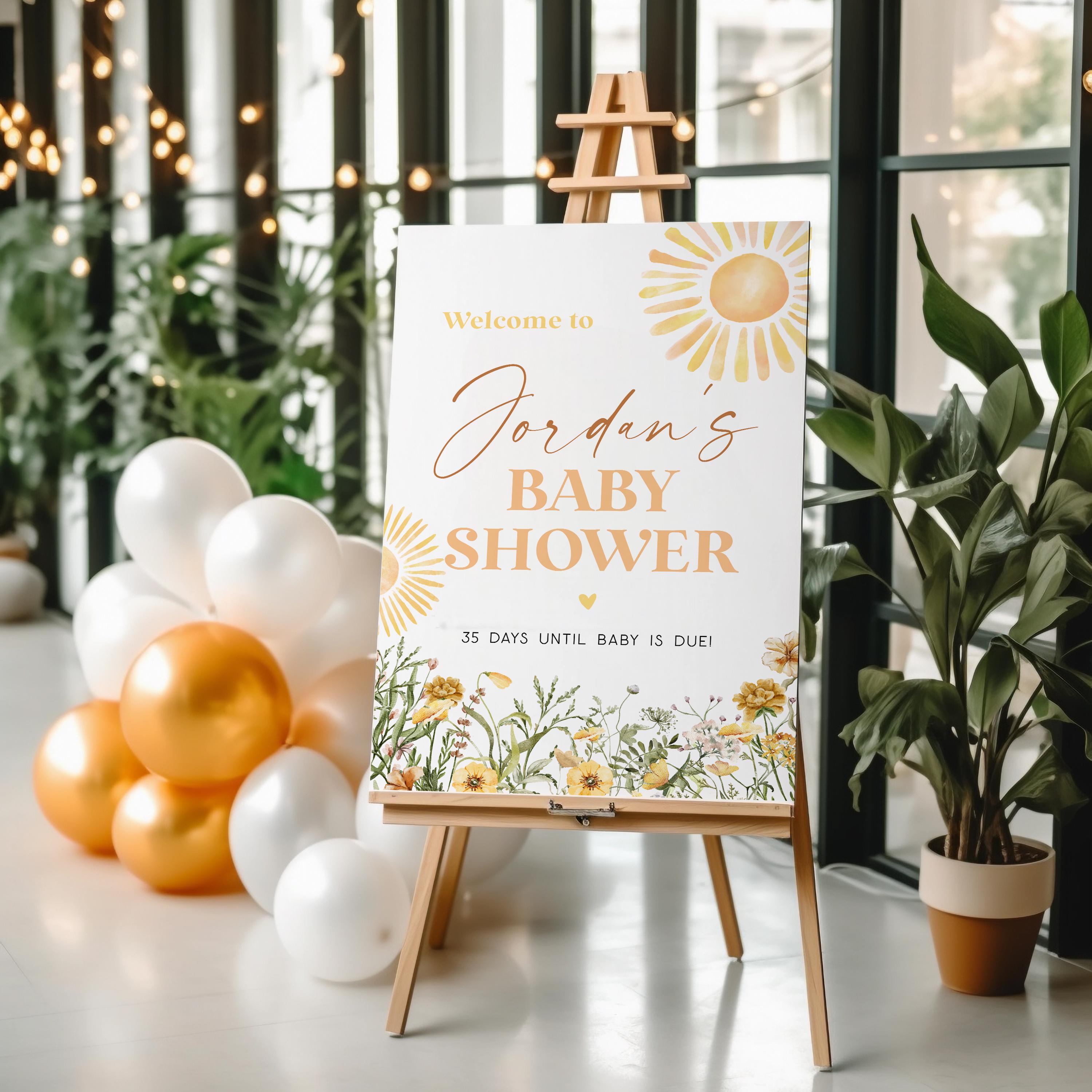 Ray of Sun Welcome Sign Poster, Baby Shower Welcome Sign, Sunshine ...