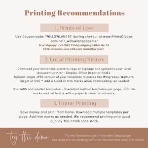 Minimalist Wedding Tri-fold Table Number, Tri-fold Table Menu, Triangle Table Stand, Modern menu, 100% Editable with TEMPLETT, WLP-LIN 1846 image 7