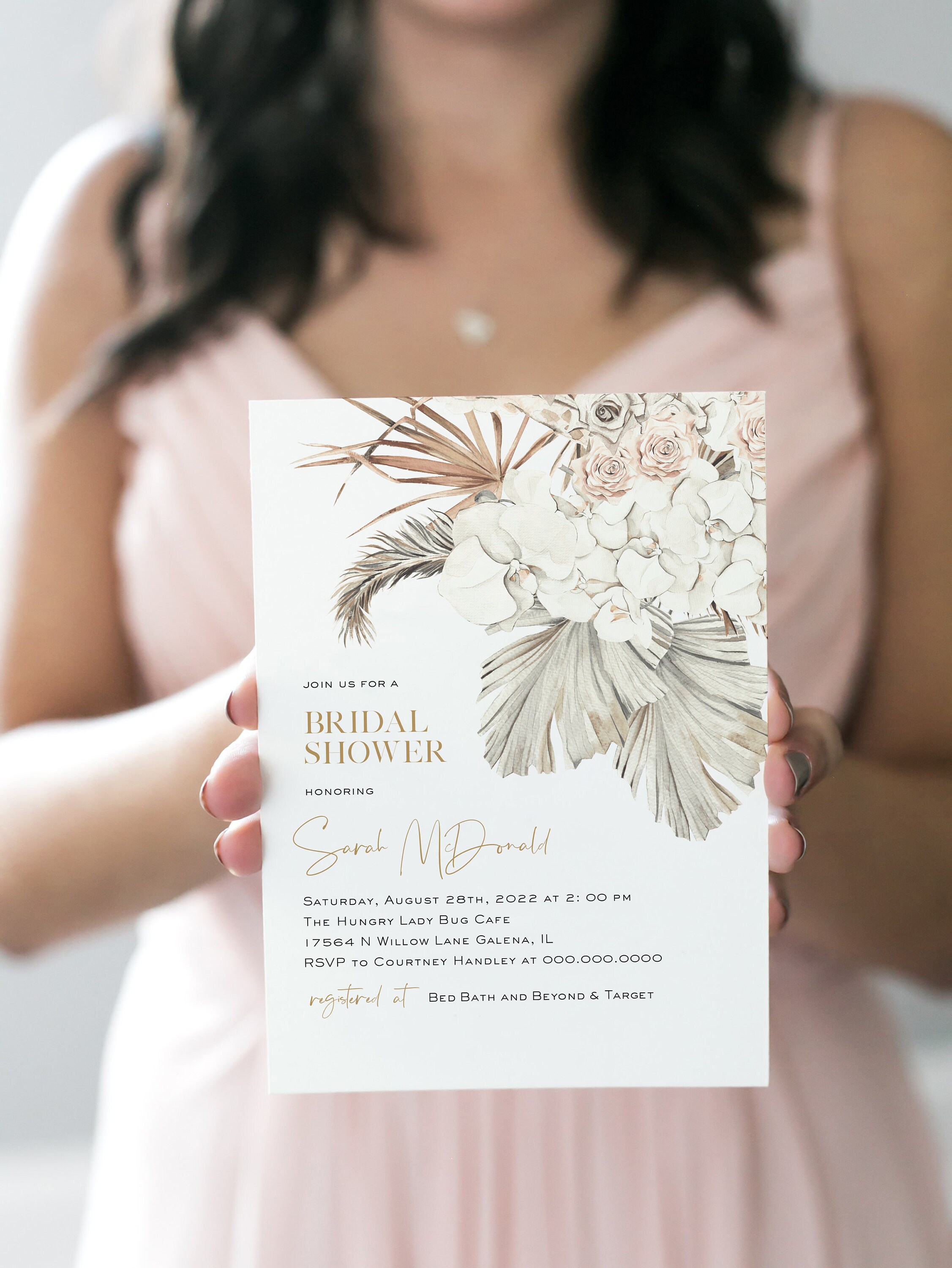 Boho Bridal Shower Invitation Set Boho Bridal Shower Etsy