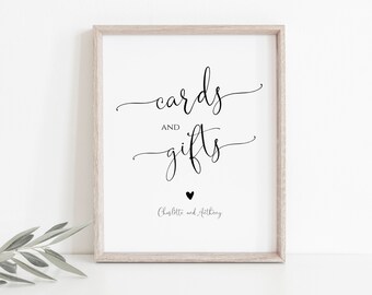 Cards and Gifts Sign, Cards and Gifts Sign Printable, Wedding Template, Wedding Sign, Edit with TEMPLETT, WLP-FAA 2261