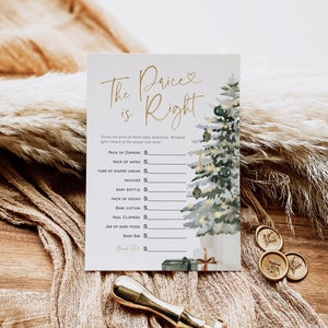 Christmas Price is Right Game, Baby Shower Game, Printable The Price is Right, Holiday Printable Game, TEMPLETT, WLP-GTR 6048