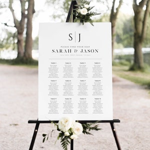 Wedding Seating Chart, Templett Seating Chart, Wedding Seating Chart Poster, Wedding Seating, Minimalist, WLP-SLI 3004