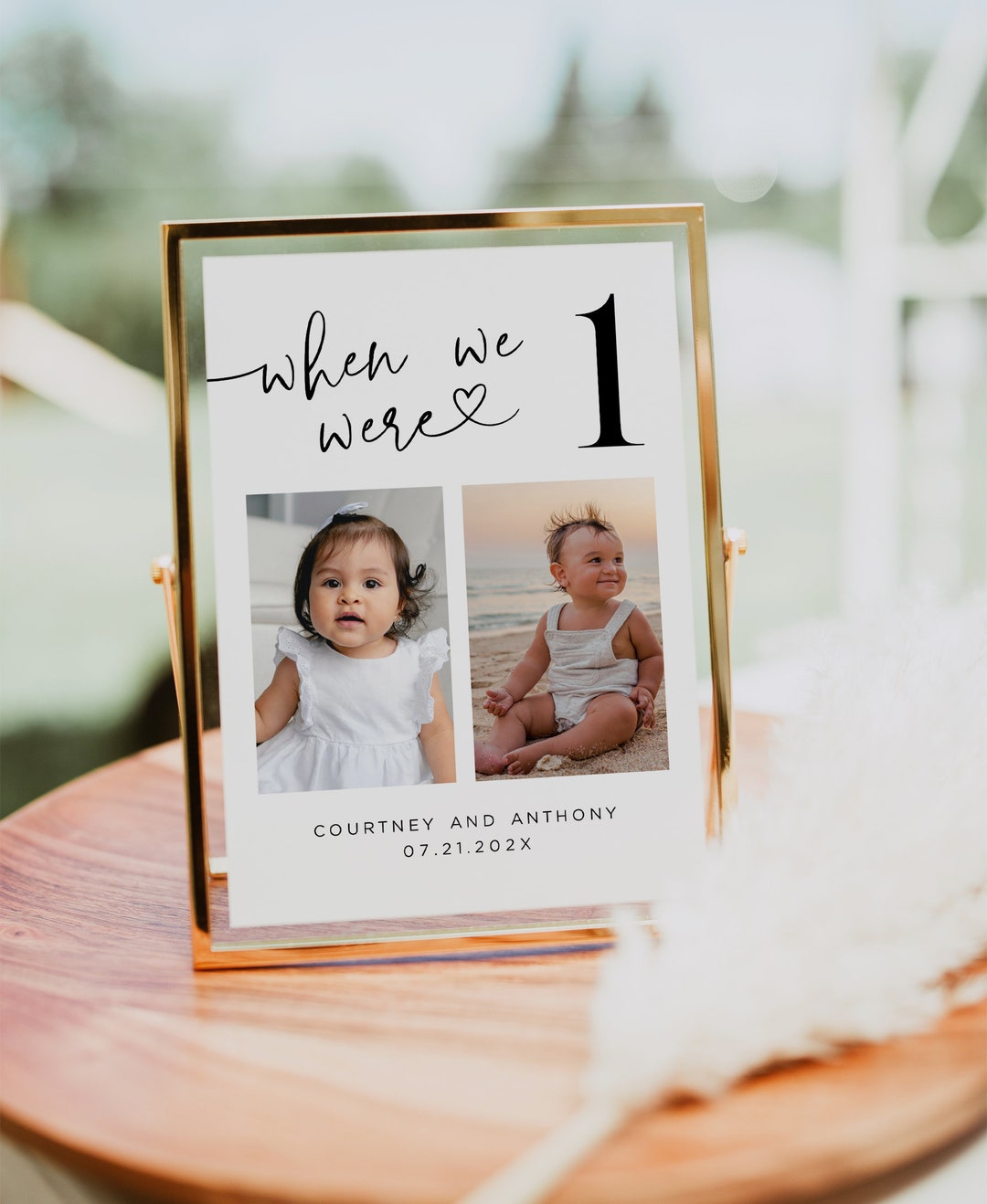 Photo Table Numbers, Modern Table Numbers, Wedding Photo Table Numbers ...