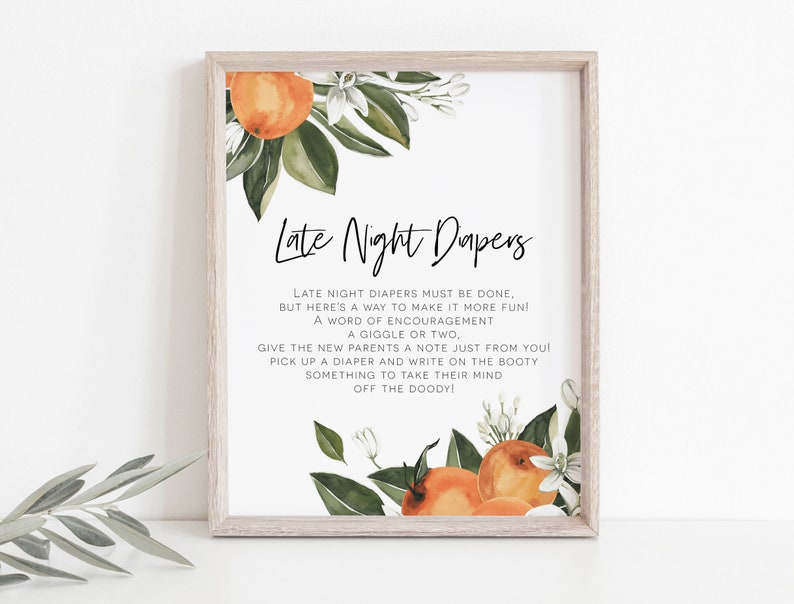 Citrus Baby Shower Game Bundle, Baby Shower Games, Orange Games Bundle, Customize Baby Shower Games, Edit with TEMPLETT, WLP-CIT 4211 image 3