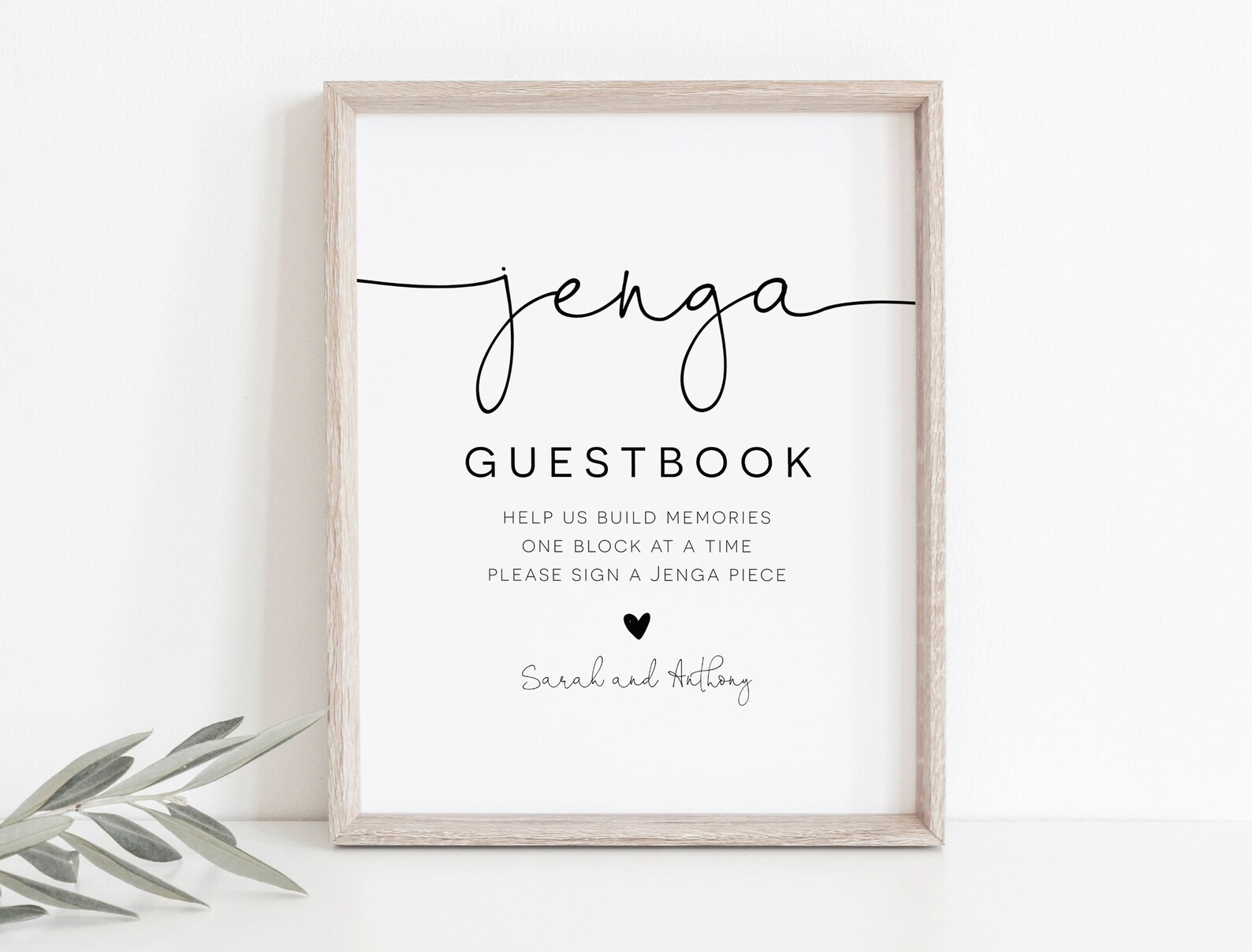 Script Wedding Jenga Guestbook Sign Printable Jenga Guestbook - Etsy Canada
