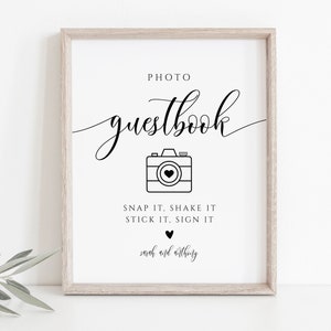 Photo Guest Book Sign, Wedding Photo Guestbook Sign, Photo Guestbook Printable, Personalized Wedding Guestbook Sign, TEMPLETT, WLP-SOU 3625