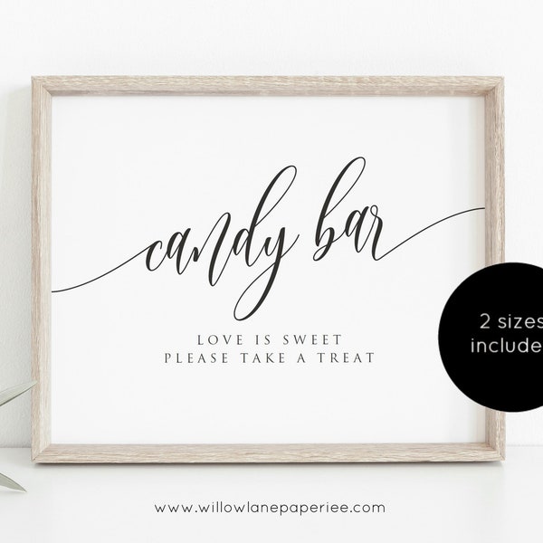 Candy bar Sign, Printable Wedding Candy Bar Sign, Love is Sweet Sign, Dessert Table Sign, Instant Download, WLP-SOU 1413