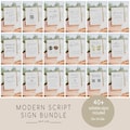 Minimalist Wedding Sign Bundle, Editable Wedding  Sign Templates, Modern Wedding Signage Bundle, Instant Download, TEMPLETT, WLP-LIN 7119