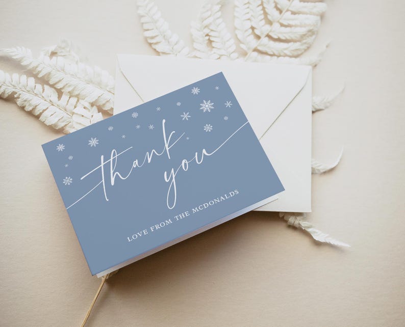 Winter Baby Shower Invitation, Baby It's Cold Outside Invitation, Modern Blue Baby Shower, Winter Wonderland Invite, TEMPLETT, WLP-WWL 7766 bild 6