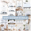 Little Racer Baby Shower Invitation Bundle, Racing Baby Shower Invitation, Race Car Baby Shower Decorations Set, TEMPLETT, WLP-RAC 8444