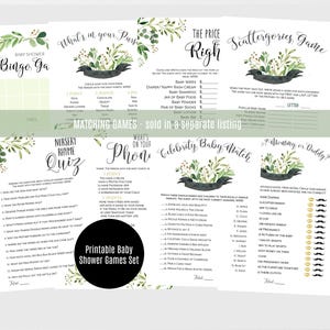 Greenery Baby Shower Invitation Template, Printable Eucalyptus Editable Invitation, WLP-EUC 401, Templett Baby Shower image 8