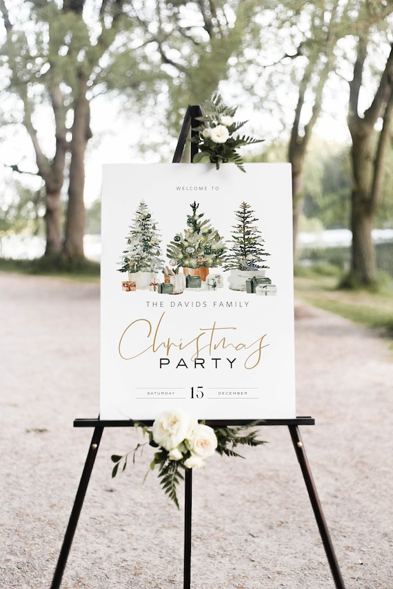 Christmas Welcome Sign, Welcome Poster, Printable Welcome Sign, 5 Sizes, Welcome sign, Holiday Welcome Sign, TEMPLETT, WLP-GTR 4557
