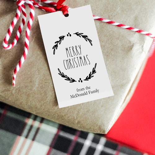 Rustic Christmas Gift Tag Template Printable Christmas Tags - Etsy