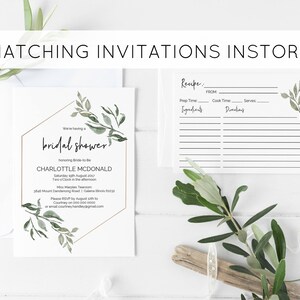 Greenery Thank You Tag Template, Bridal Shower Favor Tag Printable, Greenery Favor Tag Template, Edit with TEMPLETT, WLP-MOD 674 image 10