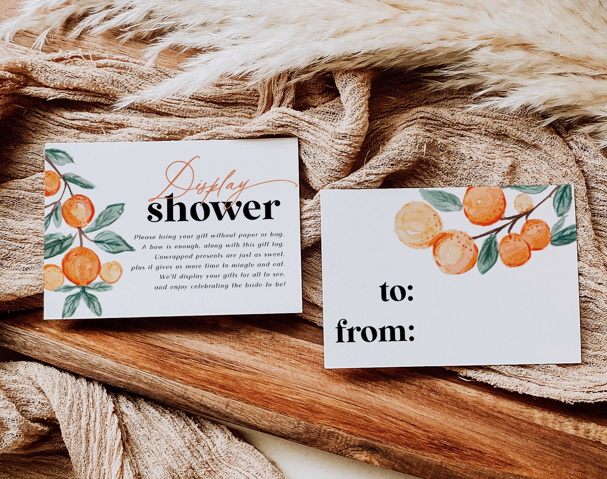 No Wrap Shower Card, Enclosure Card Set, Display Shower Insert Card ...