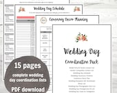 Wedding Day Coordination Worksheet Lists PDF, Wedding planning, Instant download, Big Day Planning Lists, Printable PDFs
