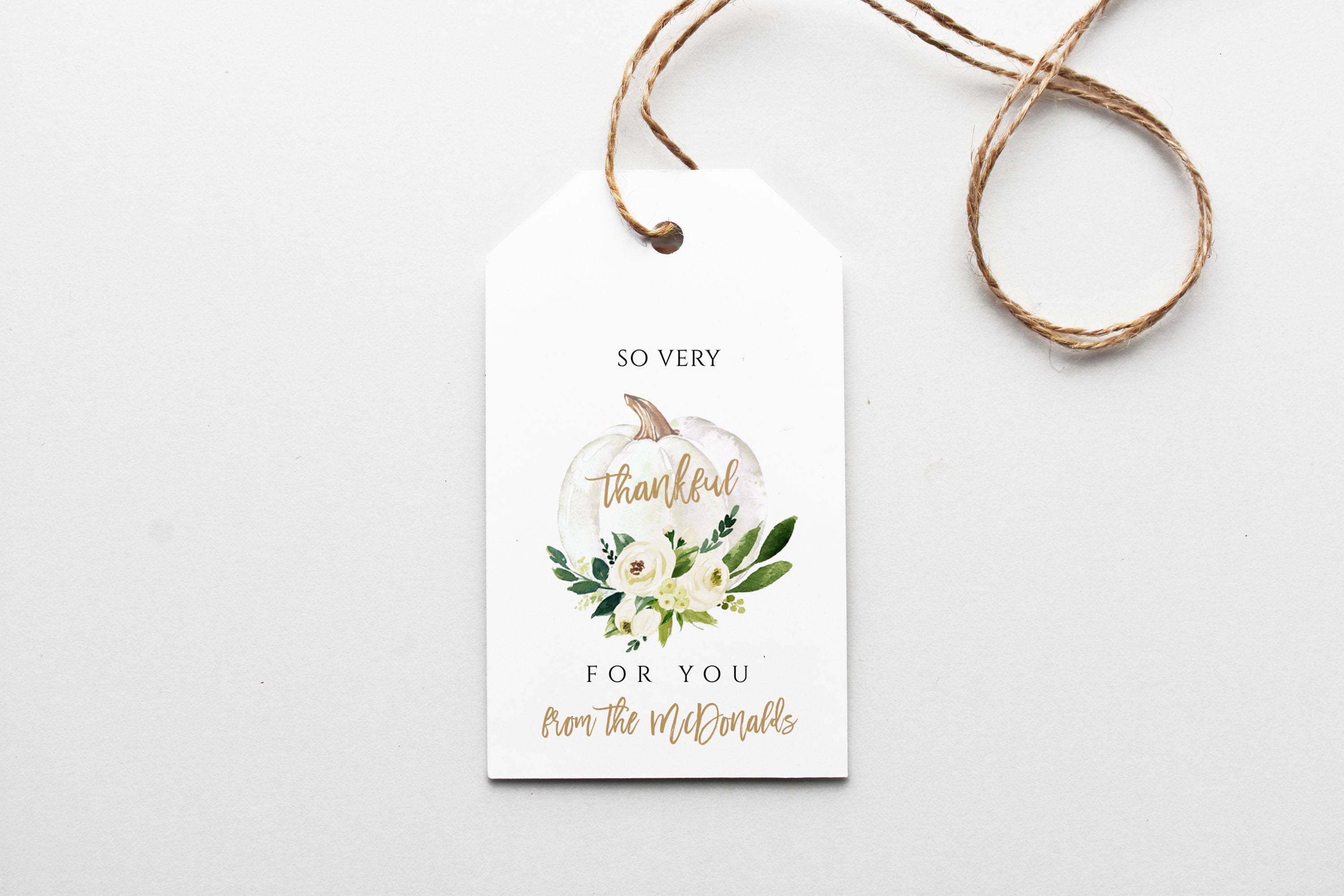 Pumpkin Thankful Tag Printable Thankful Tag Friendsgiving - Etsy