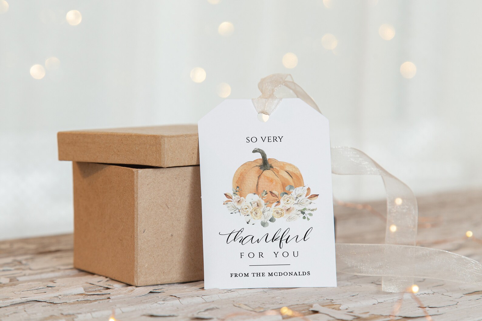 Fall Thankful Gift Tag Printable Thankful Tag Friendsgiving - Etsy