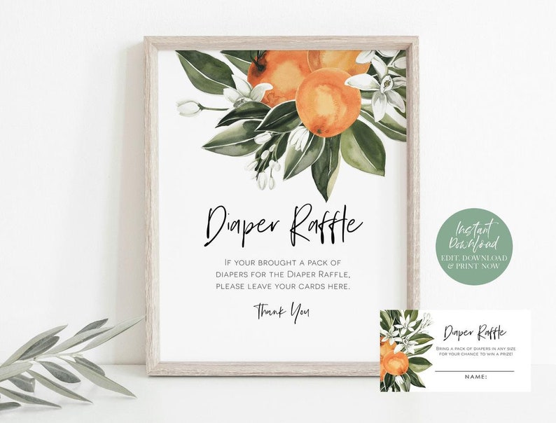 Citrus Baby Shower Game Bundle, Baby Shower Games, Orange Games Bundle, Customize Baby Shower Games, Edit with TEMPLETT, WLP-CIT 4211 image 2