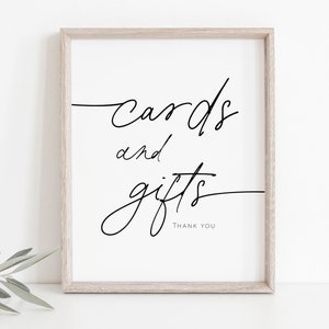 Modern Cards and Gifts Sign, Cards and Gifts Sign Printable, Wedding Template, Wedding Sign, Edit with TEMPLETT, WLP-PRI 2765