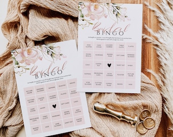 Bingo para despedidas de soltera, juego de bingo para despedidas de soltera, tarjetas de bingo imprimibles, tarjetas de bingo editables, edición con TEMPLETT, WLP-PGO 4365
