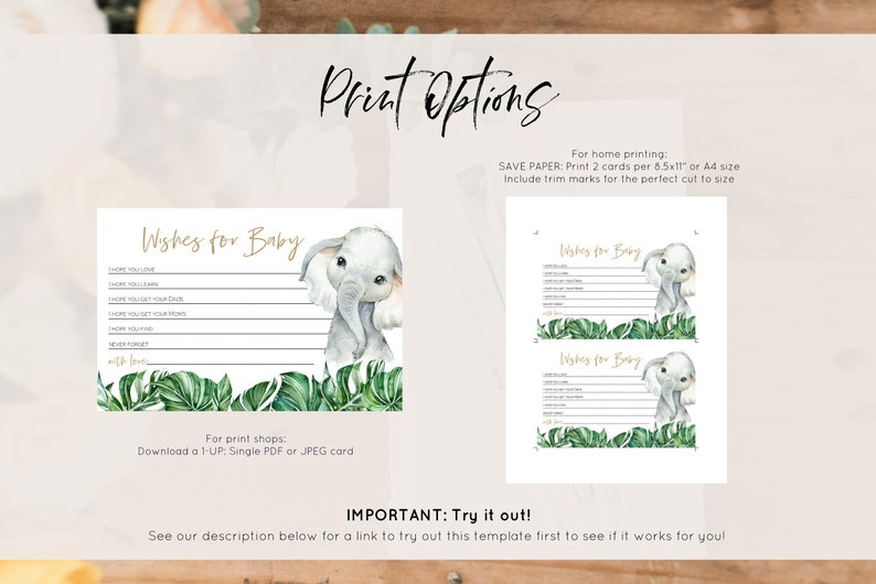 Jungle Baby Shower Advice Card Printable Safari Baby Etsy
